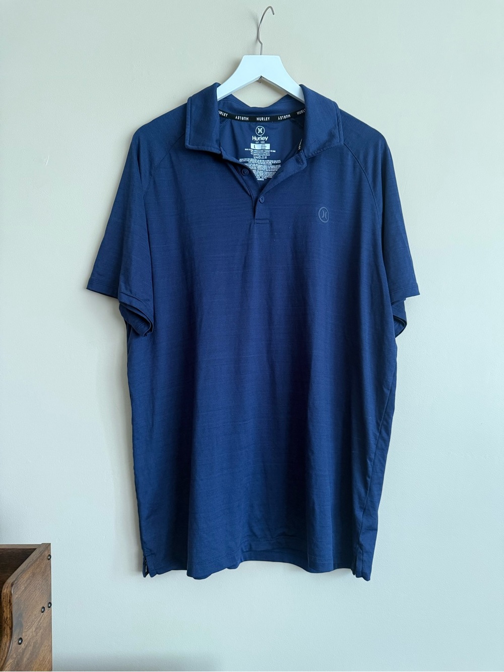 Hurley Blue Performance Polo Shirt Size Large